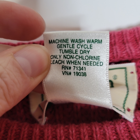 Mens LL Bean 100% Cotton USA Made Chunky knit sweater  Sz XL USA made - Picture 5 of 10